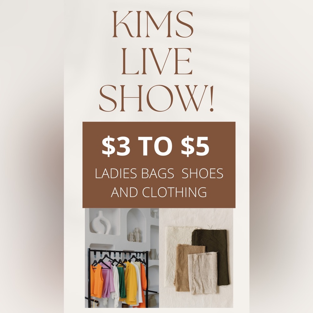 All ladies wear, bags & shoes.  Sunday August 27 at 4pm est. all $3 to $5 starts